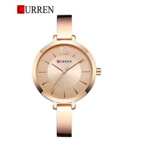 CURREN 9012 Women's Stainless Steel Wristwatch – Original Brand with Box & Bag Included