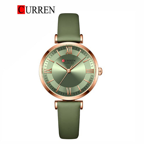 CURREN 9079 Women's Leather Strap Wristwatch – Original Brand with Box & Bag Included